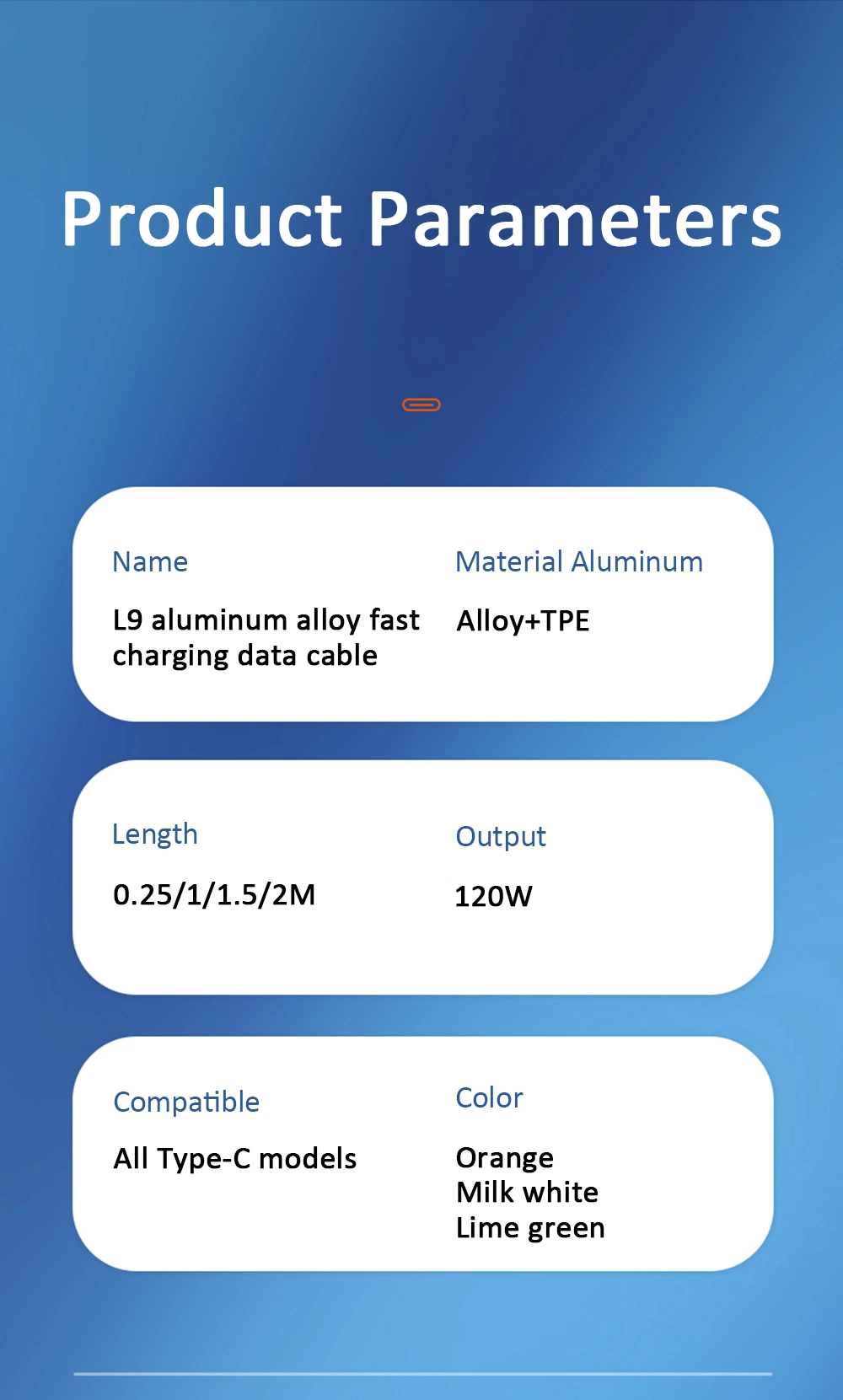 OEM/ODM 120W 6A USB Data Cables Zinc Alloy Type C Thickened LED Indicator Fast Phone Charging Data Cable